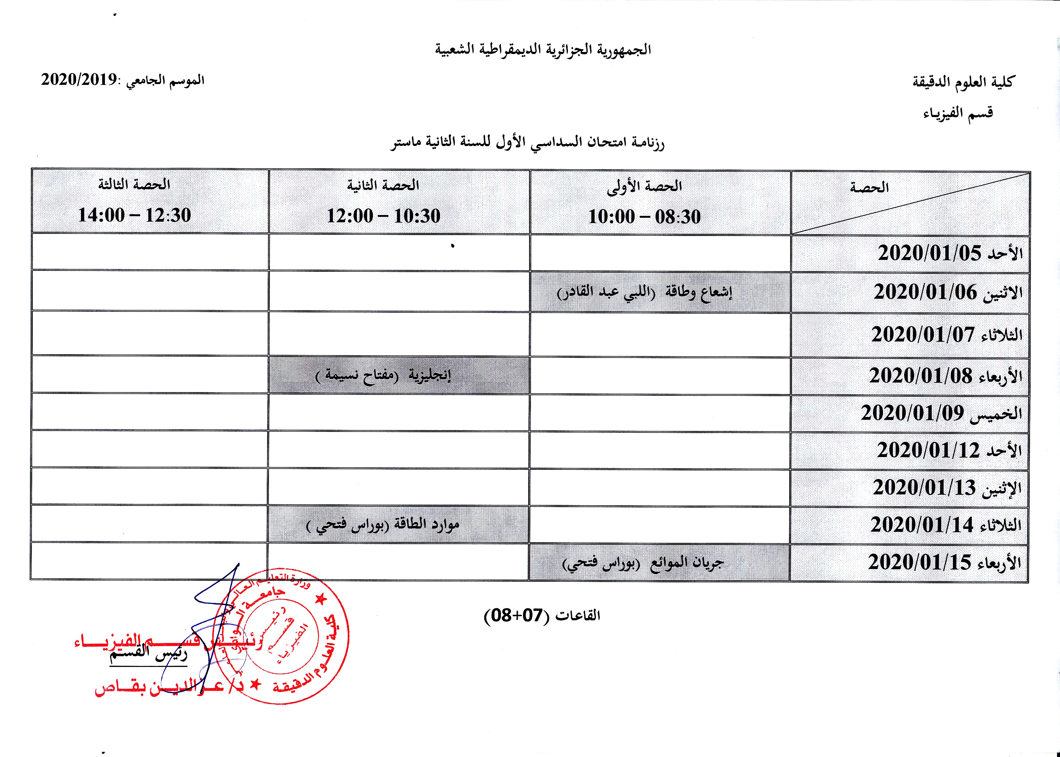 سنة 2ماستر فيزياء