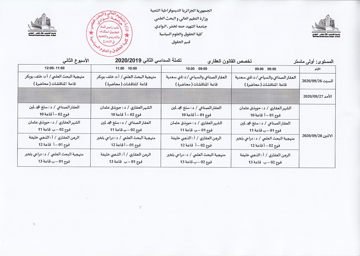 اولى ماستر قانون عقاري الاسبوع الثاني (copie)