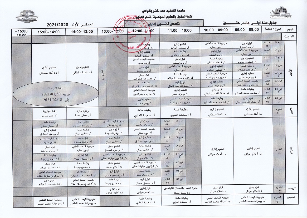 اولى اداري