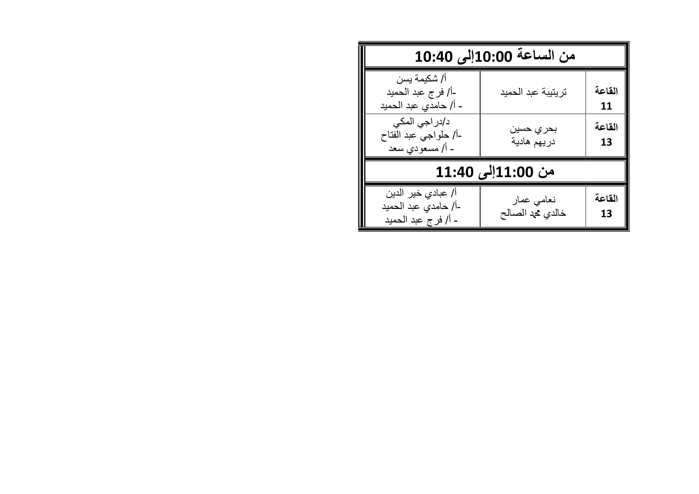 برنامج المناقشة  1 -5